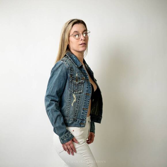 Vintage Y2K Archangel Denim Jean Jacket - M - Picture 6 of 10